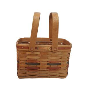 Vintage Bradford Basket Company Autumns Bounty Double Handles with Liner Signed